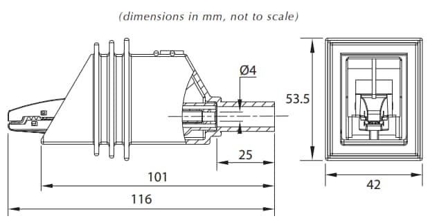 Mechanical Drawing - Cal Test Electronics CT3021 Large Alligator Clips